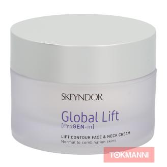 Kosteusvoide, Skeyndor 50 ml Global Lift Contour Face & Neck Cream