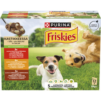 Koiranruoka Friskies 12 x 85 g Adult kastikkeessa