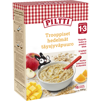 Puurojauhe Piltti 450 g Trooppiset hedelmät 1-3 v