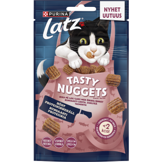 Kissanherkku Latz 50 g Tasty Nuggets runsaasti lohta