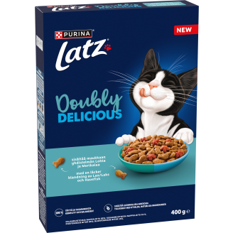 Kissanruoka Latz 400 g Doubly Delicious lohta ja merikalaa