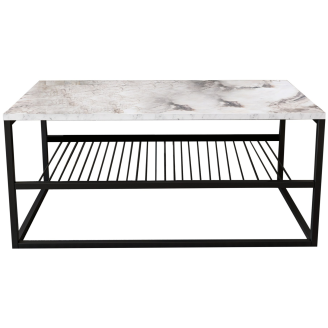 Sohvapöytä Chic Home 95 x 55 x 43 cm Aliisa valkoinen/musta