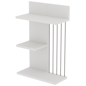 Seinähylly Chic Home 40 x 19 x 60 cm Kaappo valkoinen