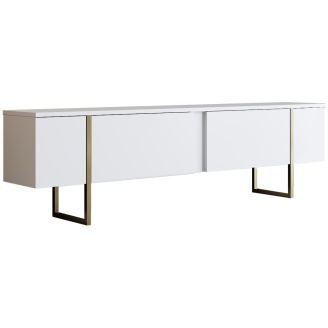 TV-taso Chic Home 180 cm Lyydia valkoinen/kulta