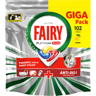 Konetiskitabletti Fairy 102 kpl Platinum Plus