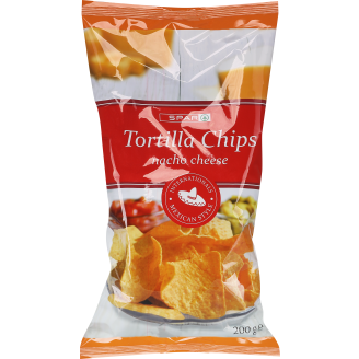 Maissilastu SPAR 200 g Tortilla Chips Nacho Cheese