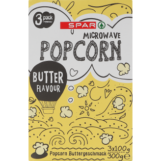 Mikropopcorn SPAR 3 x 100 g Butter