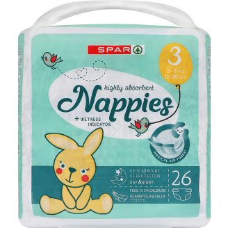 Teippivaippa SPAR 26 kpl koko 3, 5-9 kg