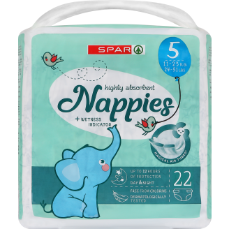 Teippivaippa SPAR 22 kpl koko 5, 11-23 kg