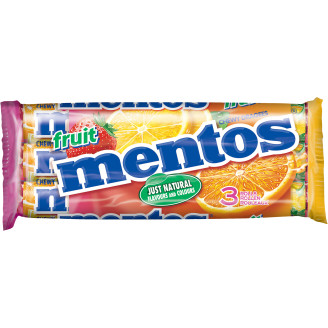 Mentos Fruit 3 x 38 g pastilli
