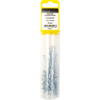 Vetoniitti alumiini/teräs kupukanta 3,2 x 8 mm, 50 kpl