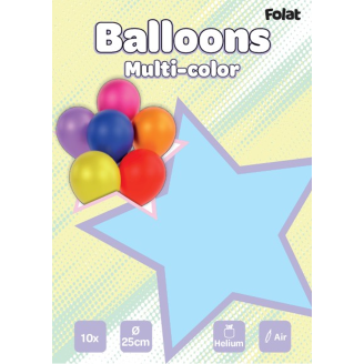 Ilmapallo Folat 10 kpl värimix