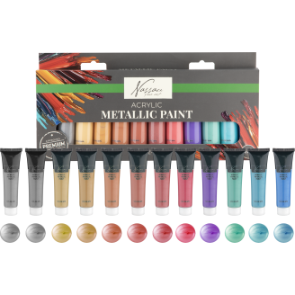 Akryyliväri Nassau Fine Art 12 x 36 ml metallihohto
