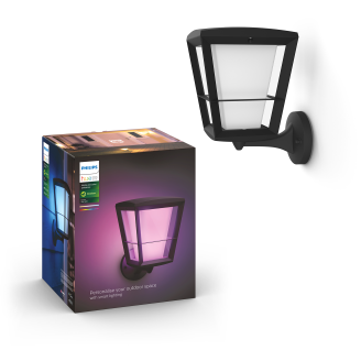 Ulkoseinävalaisin Philips Hue Econic White and Color Ambiance, musta