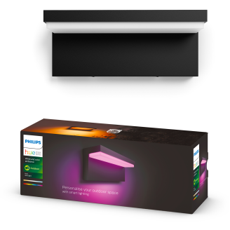 Ulkoseinävalaisin Philips Hue Nyro White and Color Ambiance 13.5W, musta