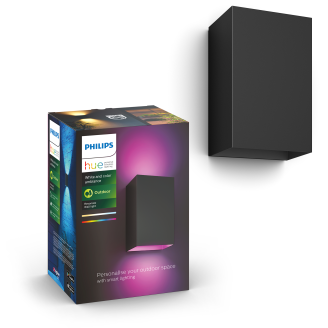 Ulkoseinävalaisin Philips Hue Resonate White and Color Ambiance 2x8W, musta