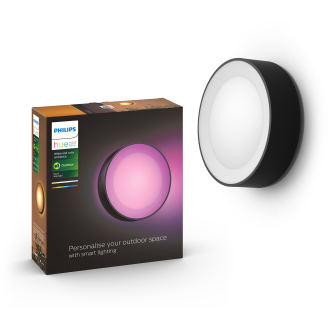 Ulkoseinävalaisin Philips Hue Daylo White and Color Ambiance 15W, musta