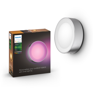 Ulkoseinävalaisin Philips Hue Daylo White and Color Ambiance 15W, teräs