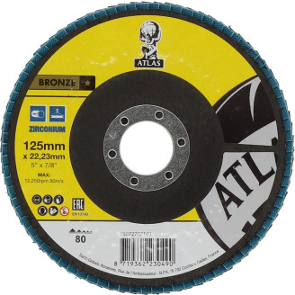 Lamellilaikka Atlas 125x22,23mm P80 lasikuitutausta
