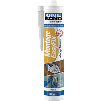 Asennusliima OneBond Easy Fix 280 ml, valkoinen