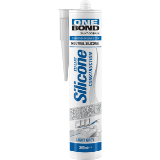 Saniteettisilikoni Onebond 300 ml, Vaalean harmaa