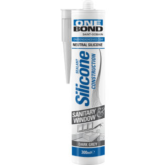 Saniteettisilikoni Onebond 300 ml, Tumman harmaa