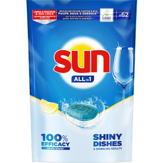 Konetiskitabletti Sun 62 kpl All-in-1 Lemon