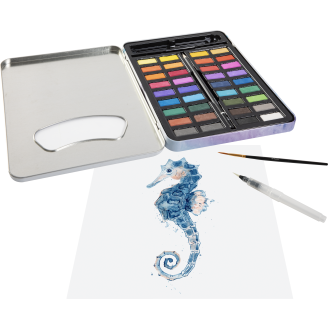 Akvarelliväri Nassau Fine Art 36 kpl ja tarvikkeet