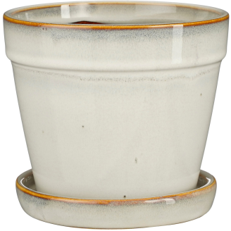 Ruukku lautasella Mica 13 x 15 cm Clint luonnonvalkoinen