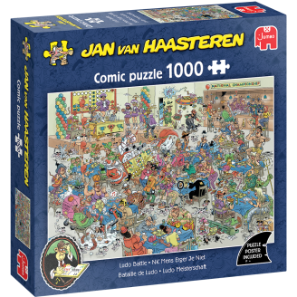 Palapeli Jumbo 1000 palaa Jan van Haasteren Ludo Battle