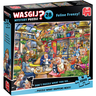 Palapeli Jumbo 1000 palaa Wasgij Mystery 28 Feline Frenzy!