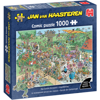 Palapeli Jumbo 1000 palaa Jan van Haasteren Big Garden Birdwatch
