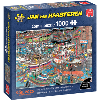 Palapeli Jumbo 1000 palaa Jan van Haasteren Step abroad 10 years Sail Amsterdam