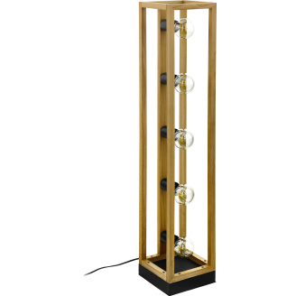 Lattiavalaisin Eglo Blackcrown 1 5xE27 musta/puu