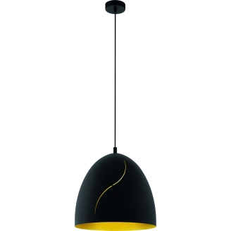 Riippuvalaisin Eglo Hunningham E27 musta/kulta