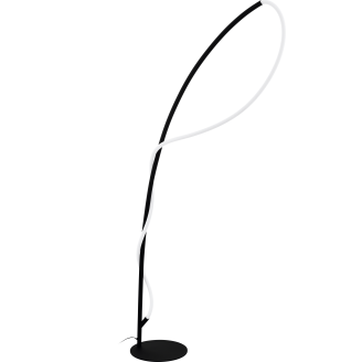 LED-lattiavalaisin Eglo Egidonella musta/valkoinen