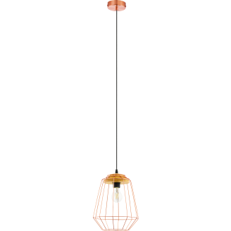Riippuvalaisin Eglo E27-LED-A60 4 W kupari/ruskea