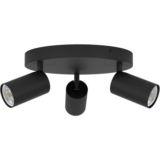 Spottivalaisin 3-os EGLO connect.z led Telimbela-z 3x4,9W Ø25cm musta