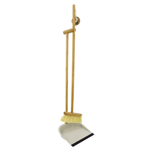 Long handle dustpan metal bamboo