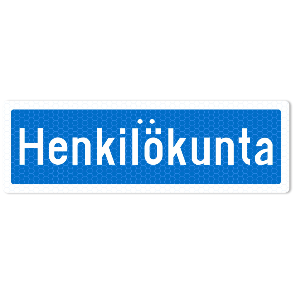 Alumiinikyltti Sekure 50 x 16 cm Henkilökunta