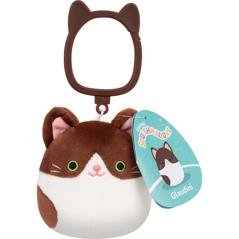 Pehmolelu Squishmallows 9 cm P25 Clip On Cat Glaudini