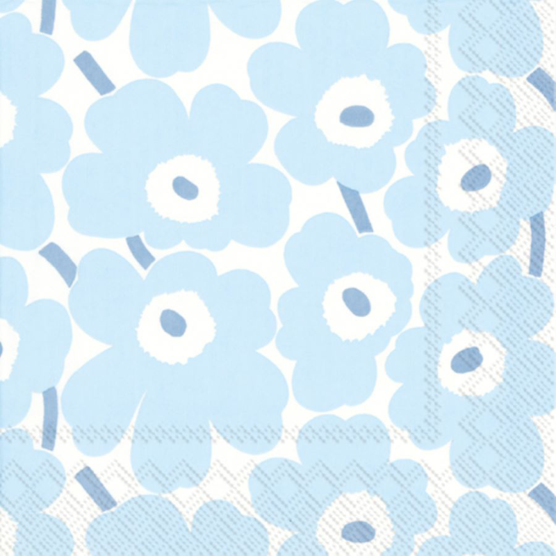 Lautasliina Marimekko 25 cm Mini Unikot vaaleansininen