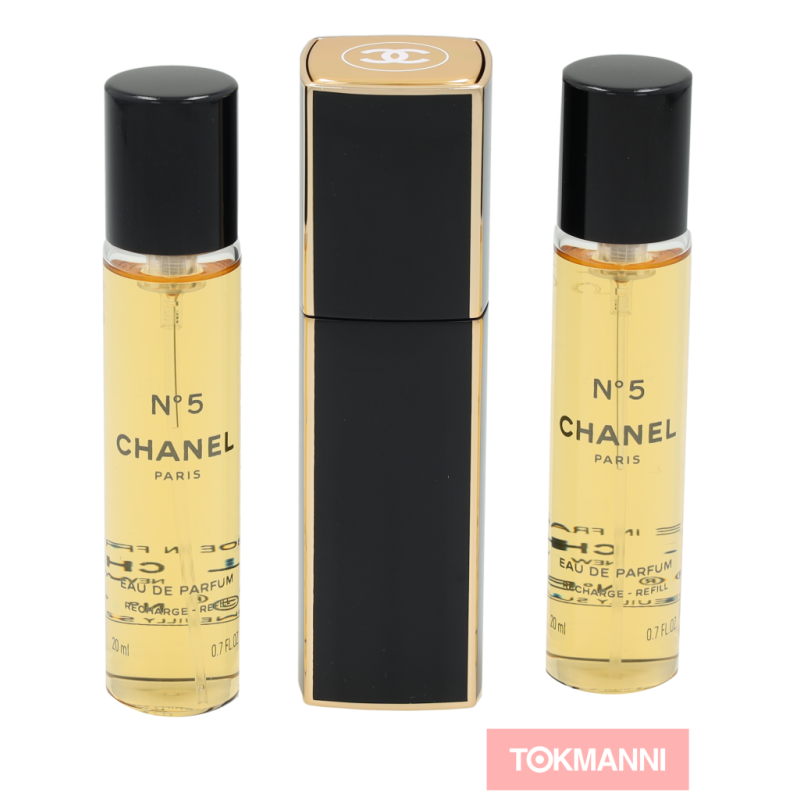 Lahjapakkaus Chanel 60 ml No 5, 2 x Edp Spray Refill 20 ml/1 Edp Spray 20 ml