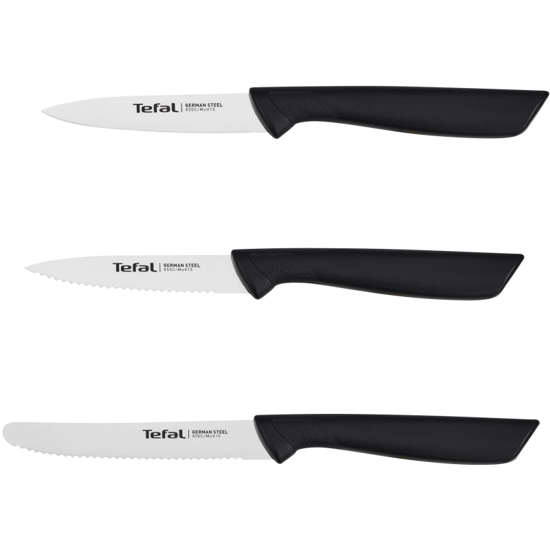 Veitsisarja Tefal 3 osaa Colorfood musta