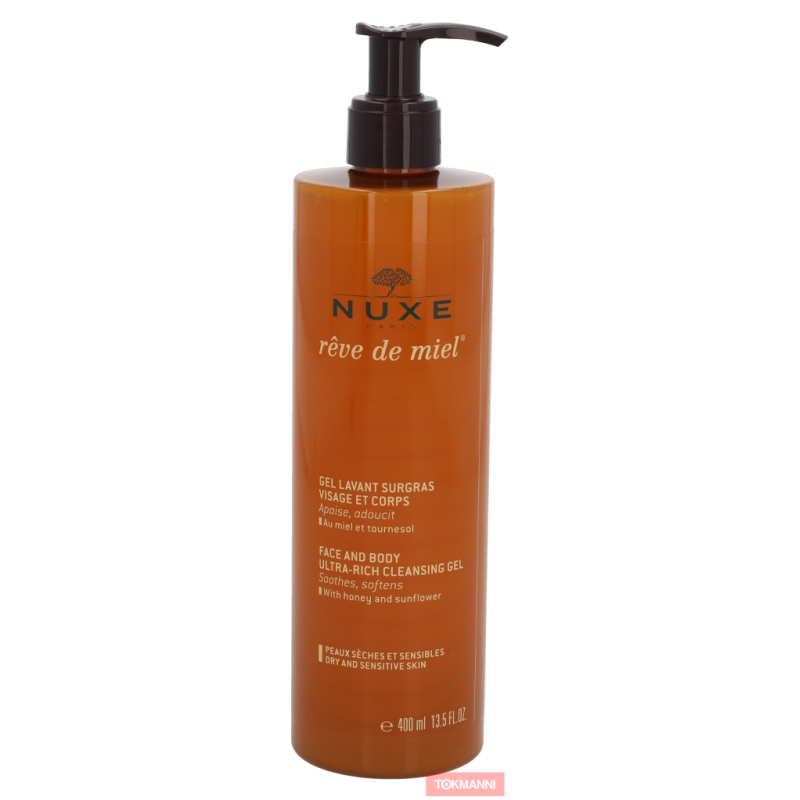 Suihkugeeli, Nuxe 400 ml Reve De Miel With Honey And Sunflower For Dry and Sesitive Skin
