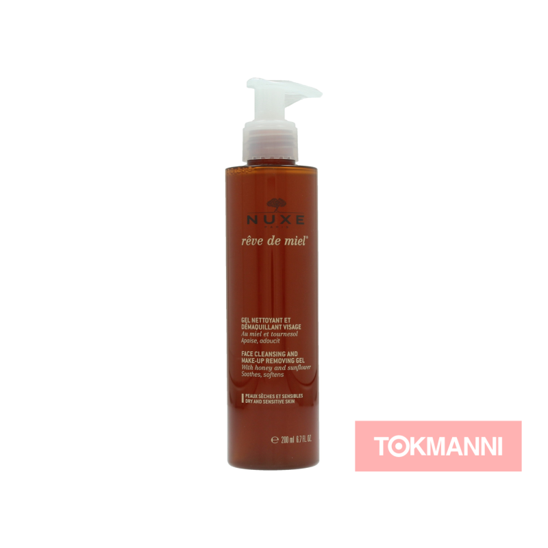 Meikinpoistoaine, Nuxe 200 ml Reve De Miel With Honey And Sunflower For Dry and Sesitive Skin