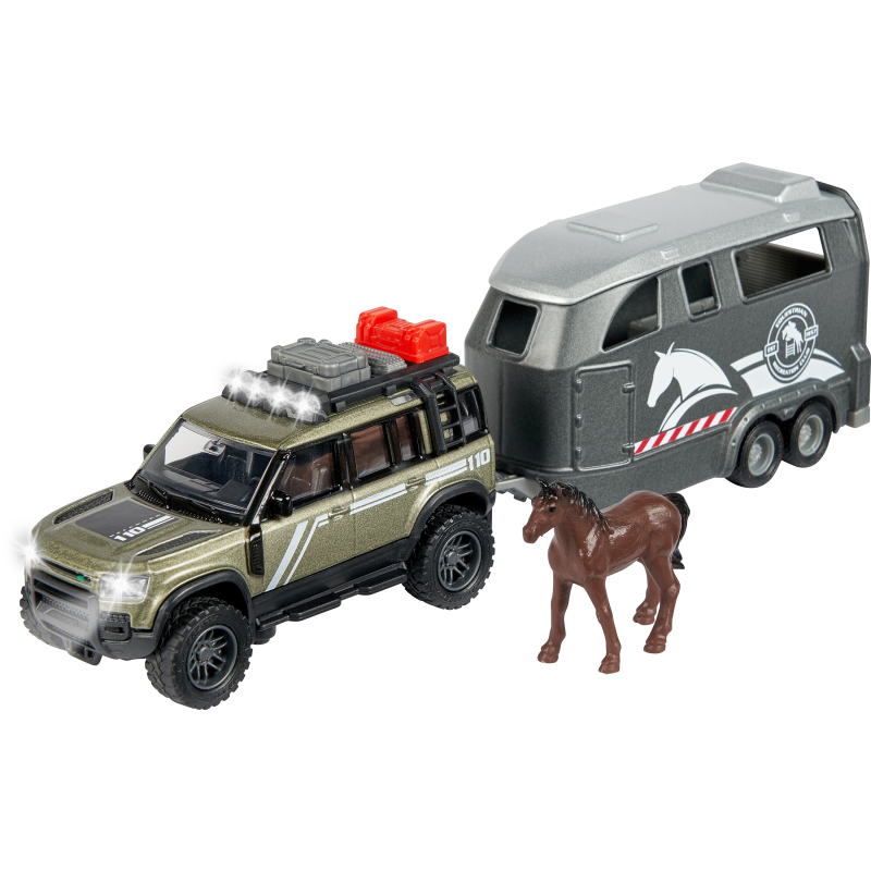 Auto Land Rover ja hevostraileri Majorette 25 cm