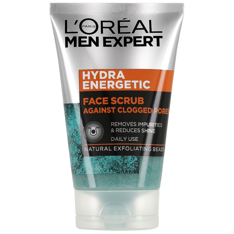 Kuorintageeli Loreal Men Expert 100 ml Hydra Energetic puhdistava kasvoille