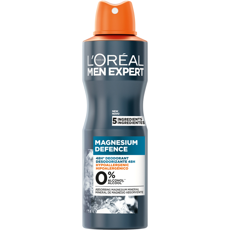 Deo spray Loreal 150 ml Magnesium Defense Hypoallergenic 48H