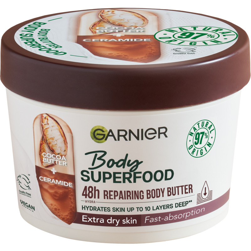 Vartalovoide Garnier Skin Active 380 ml Body Superfood Cocoa